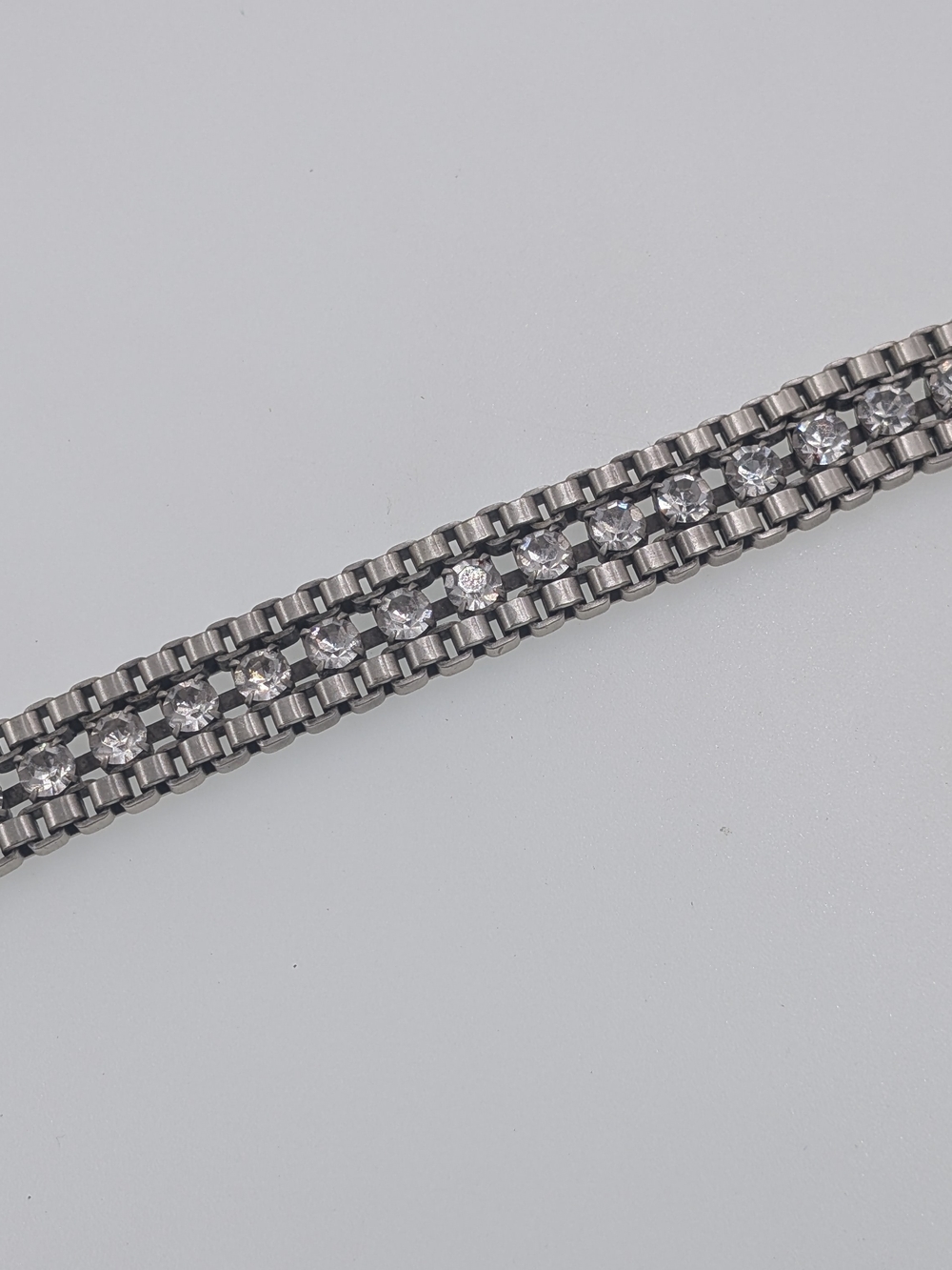 Loren Hope Carly Silver-Tone Bracelet with Clear Crystals 0103 - Picture 4 of 8